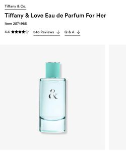 Tiffany & Love Eau de Parfum For Her 3 Oz 