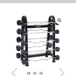 Ez Barbell & Straight Set With RACK 