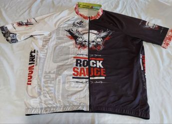 JL VELO  MEN'S CYCLING JERSEY – ROCK SAUCE SIZE LARGE 