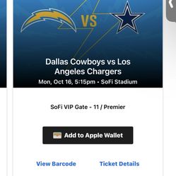 Dallas Cowboys Vs Los Angeles Chargers 