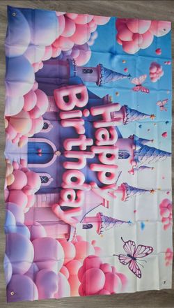 Princess theme birthday backdrop