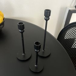 Candlestick Holders (3) Black