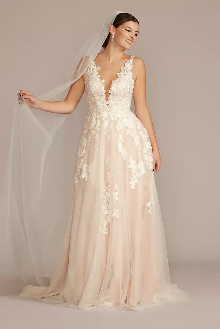 Oleg Cassini A Line Wedding Dress