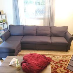 Sectional Sofa w/ Storage Ottoman