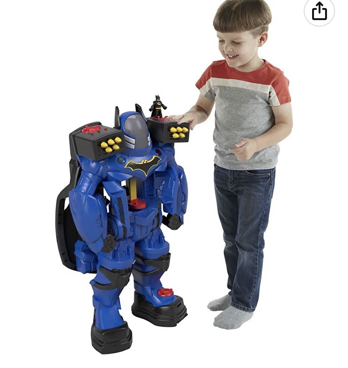 Batman Huge Imaginext DC Super Friends Batman Robot Playset, Batbot Xtreme, 30 Inches Tall with Figure for Preschool Kids