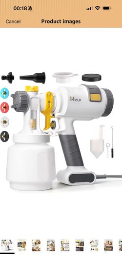 Brand new in box Paint Sprayer for House Painting, HVLP Spray Paint Gun with Cleaning & Blowing Joints, 4 Nozzles and 3 Patterns, Easy to Clean, Furni
