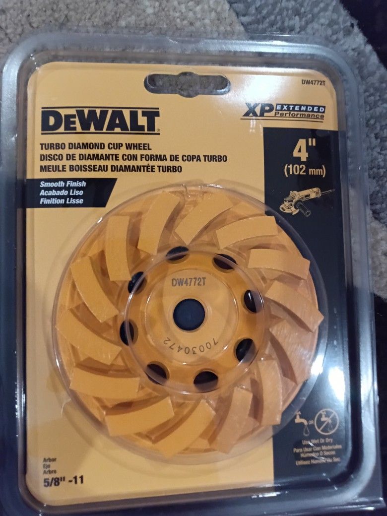 DeWalt 4" Turbo Diamond Cup Wheel