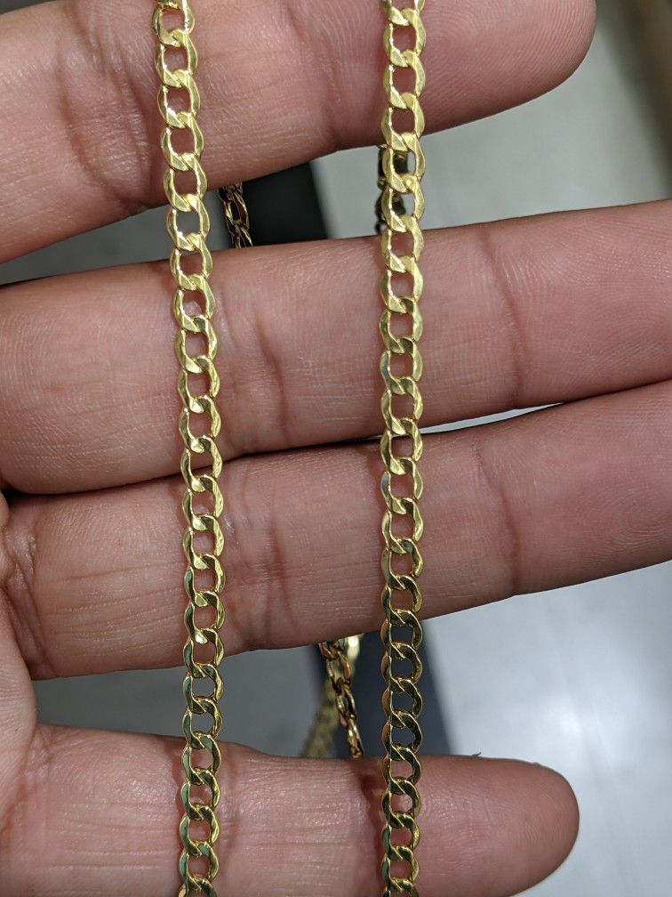 10kt Rea Gold Cuban Curb Style Chain