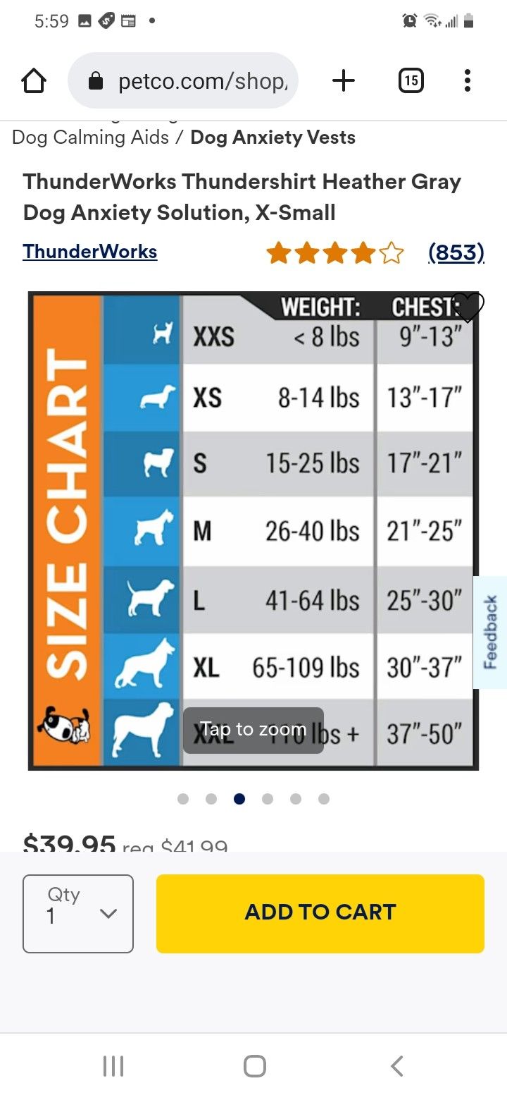 Thundershirts All Sizes Available