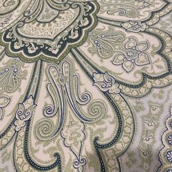 Green Paisley Pattern P/Kaufman  Fabric 3.5 yards 54” wide   