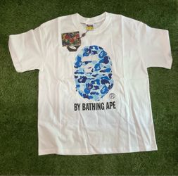 Blue bape head tee size m