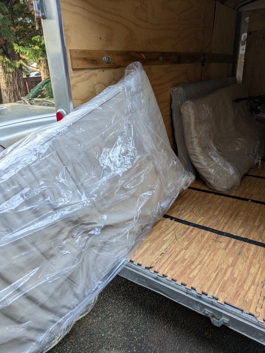 3 Mattresses w/Heavy-duty covers & 1 Bed Frame