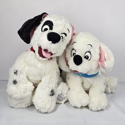 Disney Store Lucky & Penny 101 Dalmatians Plush 10" Stuffed Animal Puppy Dog Lot