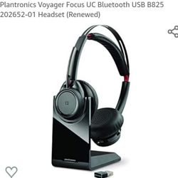 

Plantronics Voyager Focus UC Bluetooth USB B825 202652-01 Headset (Renewed)