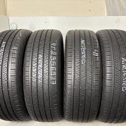 Set 4 Tires 235 65 17 Continental Crosscontact Lx Sport Like New No Repairs