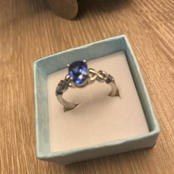 Ring 925 Sapphire Size 7.5