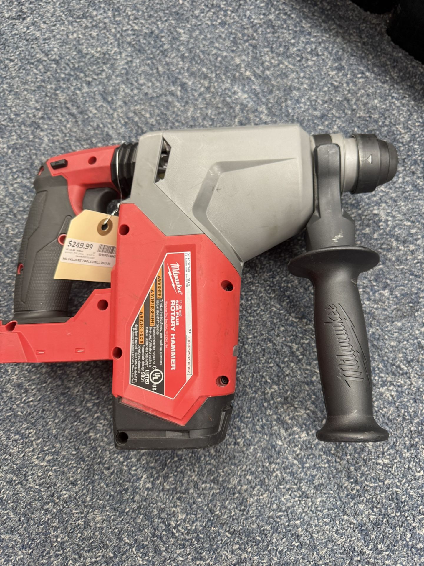 Milwaukee: 2912-20: Rotary Hammer 🛠️🧰