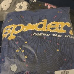 dark blue spider hoodie size L