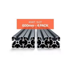 832# 4PCS 23.6 in (600 mm) T Slot 4040 Aluminum Extrusion Profile, European Standard Anodized Linear Rail, High-Strength Extruded Aluminum Rail for 3D