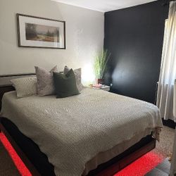 Queen Size Bed/bed Frame And Dresser Combo