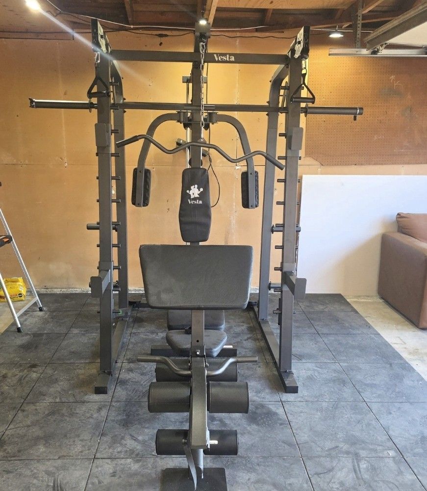 Smith Machine 2001 | Multi-Use Adj Bench | Gym Equipment | Fitness | Squat Rack | Excercise |🔴WEIGHTS AND BARBELL SOLD SEPARATELY 🔴 FREE DELIVERY 🚚