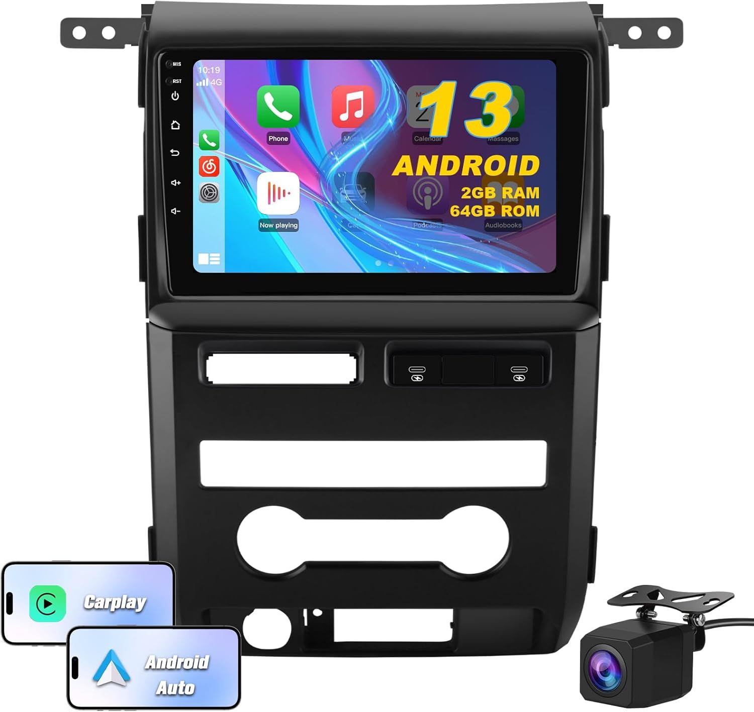 New | Android Car Stereo for Ford F150 2009โ2012, 9" Touchscreen, Manual AC๏ฝAmazon Retail $143.99