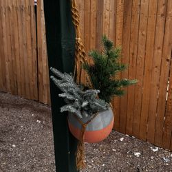 Hanging Pot With Fake Plants
