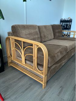 Vintage Rattan Sofa