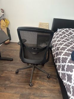 Office setup - desk and telescopic chair