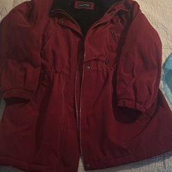 Woman Red Coat Nautica Size XL