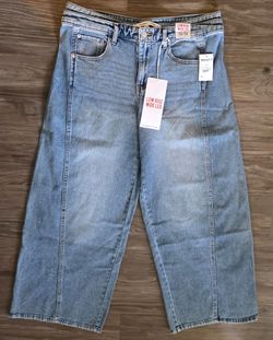 *Brand New* Womens Ladies Juniors Plus Size Celebrity Pink Low Rise Wide Leg Denim Jeans Pants sz 13/31