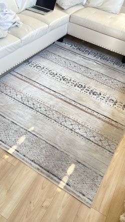 5 by 7 boho washable rug
