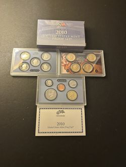 Coins – 2010 S - Brilliant Uncirculated Proof Set in Original Mint Packaging – Total 14 coins $34
