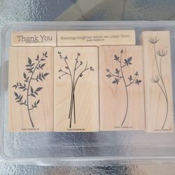 Stampin Up Stem Silhouettes Rubber Stamp Set