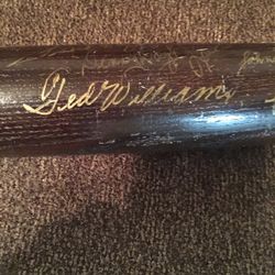 Ted Williams, Pinsky, Doerr 1967 Boston Red Sox Team Signed Bat Old Memorabilia