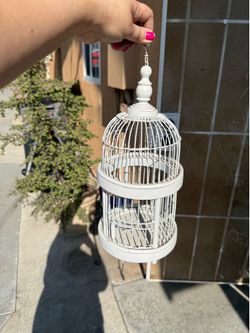 Small vintage birdcage decoration