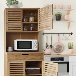 Bamboo Storage Cabinet With Drawer
