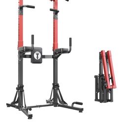 SogesHome Foldable Power Tower Pull Up Bar and Dip Stand
