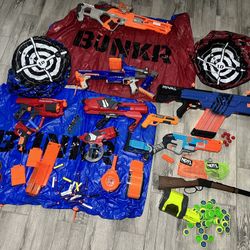 Nerf Gun And Inflatable Bunker Set