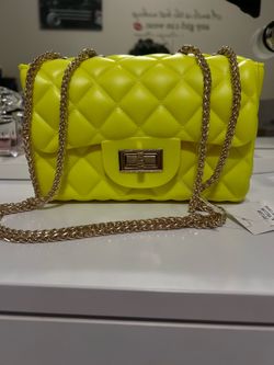 Neon Yellow Jelly Crossbody