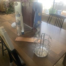 Wif Make Up Mirror And Coffee Pot Holder