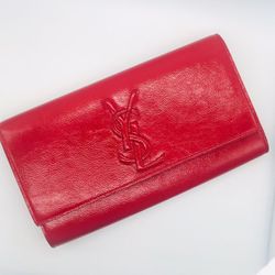 YSL Patent Leather Classic De Jour Clutch.
