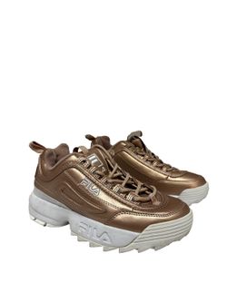 Fila Women's Disruptor II Premium Athletic Shoe Rose Gold Size 6M