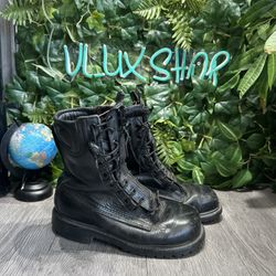 Union Made in The USA Fire Safety Zipper Boots Black Leather Men's size 6 E