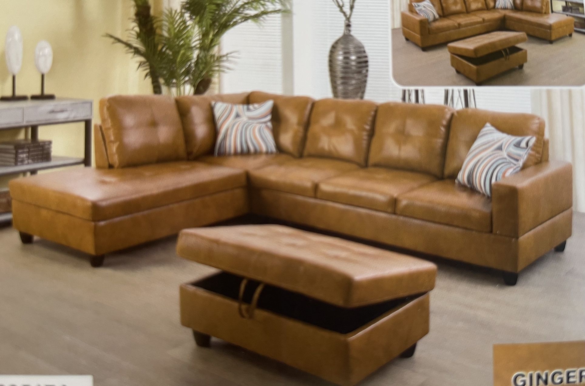 Carmel Leather Sectional Couch And Ottoman,All Products : American Fashion Style Bags On Sale