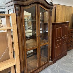 Large Glass Curio Cabinet Shelf (in Store)