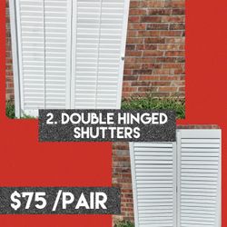 2 HINGED BIFOLD PLANTATION SHUTTERS