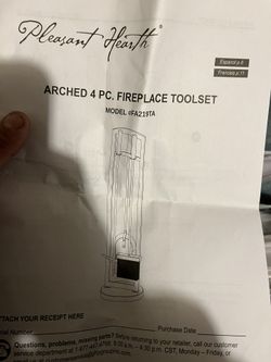 Pleasant Hearth Arched 4 PC Fireplace Toolset –