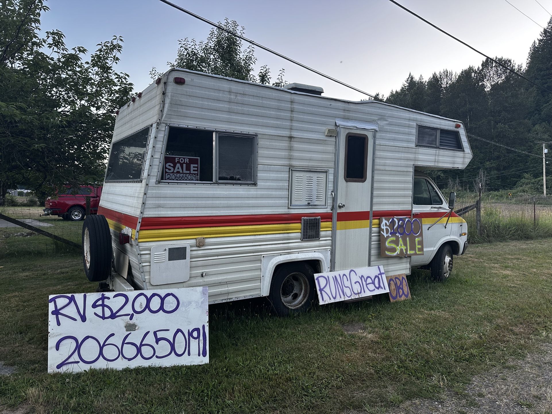 Dodge Sportsman Camper/RV 1976 Runs Great!