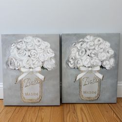 Flower canvas painting